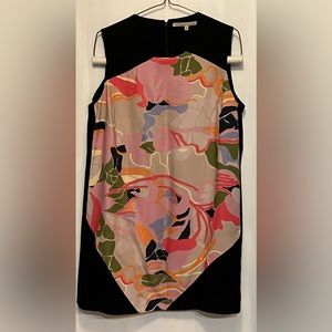 Rachel Roy sheath dress vibrant colorful front on black back Sz 1X